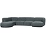 Woood Polly Bank U-vorm Links Blauw/groen