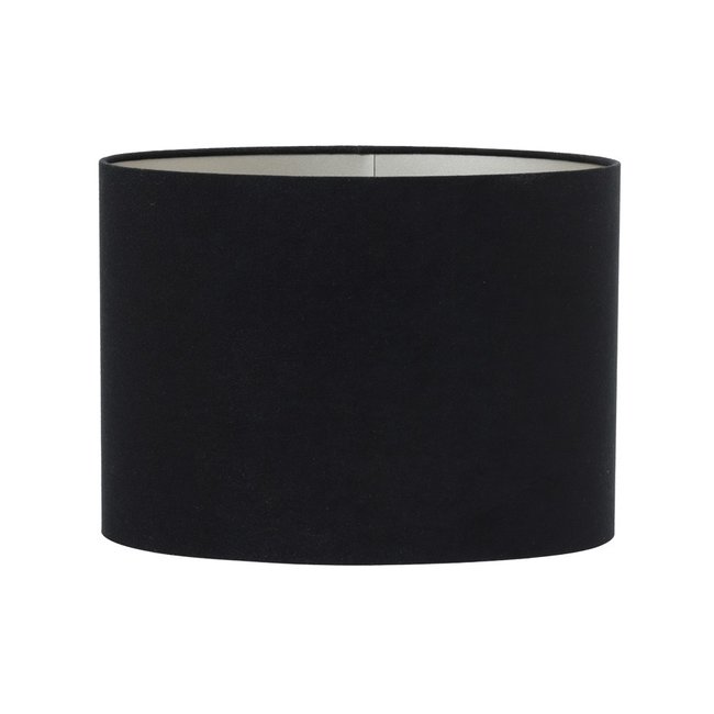 Light en Living Lampenkap ovaal recht VELOURS zwart-taupe - diverse maten