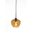 Light en Living Hanglamp MAYSON  zwart+glas bruin - Diverse maten