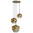 Light en Living Hanglamp 3L Ø40x160 cm MAYSON glas  goud-helder+goud