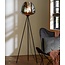 Light en Living Vloerlamp Ø42x146 cm MAYSON mat  zwart+glas smoke