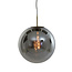 Light en Living Hanglamp MEDINA antiek  brons+glas smoke 2 maten