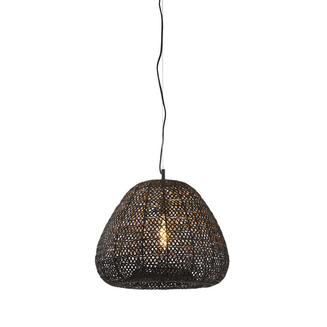 Light en Living Hanglamp FINOU mat zwart Ø42x38 cm