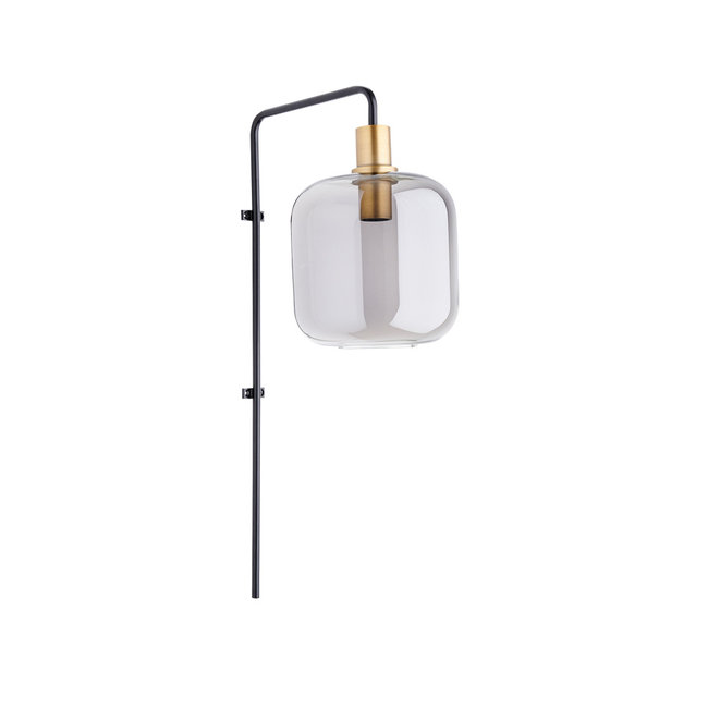 Light en Living Wandlamp 35x21x70 cm LEKAR antiek  brons+smoke glas