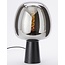 Light en Living Tafellamp Ø22x40 cm MAYSON mat  zwart+ glas smoke