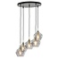 Light en Living Hanglamp 5L Ø61x66 cm RAKEL antiek  brons+smoke
