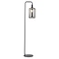 Light en Living Vloerlamp 32x28x155 cm LEKAR zwart+smoke glas hoog