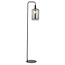 Light & Living Vloerlamp 32x28x155 cm LEKAR zwart+smoke glas hoog