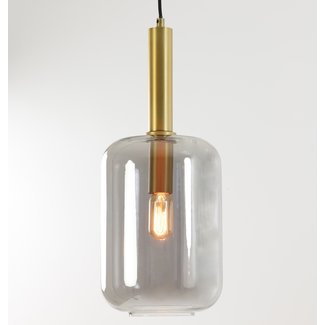 Light & Living Hanglamp Ø22x52 cm LEKAR antiek  brons+smoke glas