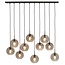 Light en Living Hanglamp 10L 124x35x120 cm SUBAR  mat zwart+smoke glas
