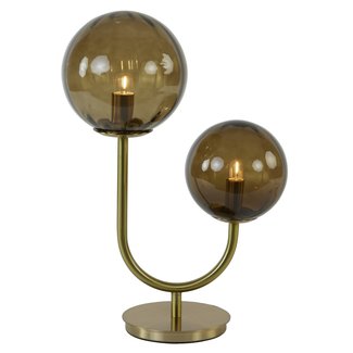 Light & Living Tafellamp 2L 33x18x43 cm MAGDALA  glas bruin+goud