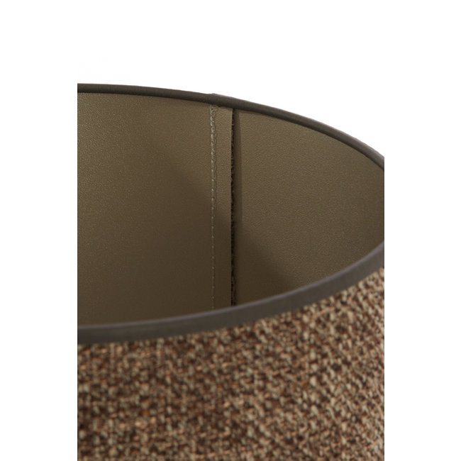 Light en Living Kap cilinder SAVERNA  donker bruin - diverse afmetingen