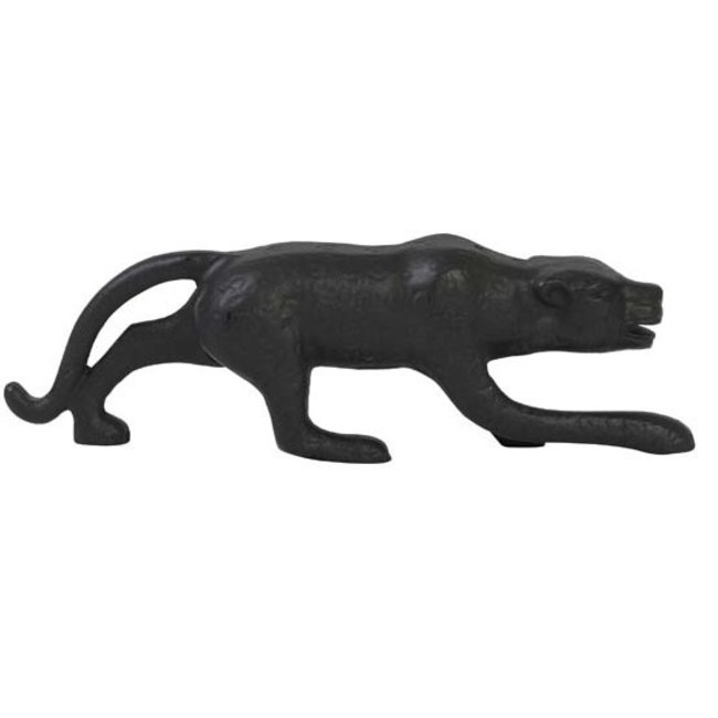 Light en Living Ornament 21x3,5x6,5 cm LEOPARD mat zwart