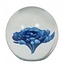 Light en Living Ornament Ø8,5x8,5 cm FLOWER glas blauw