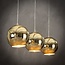 WoonStijl Hanglamp 3L Globe goud