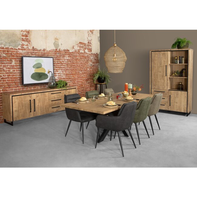 WoonMax Rimini Salontafel 2 lades Lamulux mango