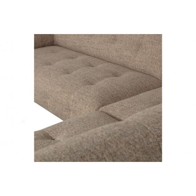 Woood Lloyd Hoekbank Rechts Grof geweven Bruin melange