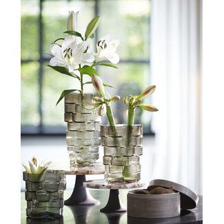 Light & Living Vaas Ø17x22 cm DOURO smoke glas
