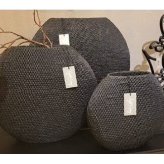 Light en Living Vaas deco MASHABA zwart - diverse afmetingen