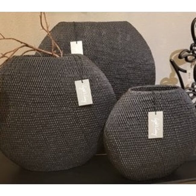 Light en Living Vaas deco MASHABA zwart - diverse afmetingen