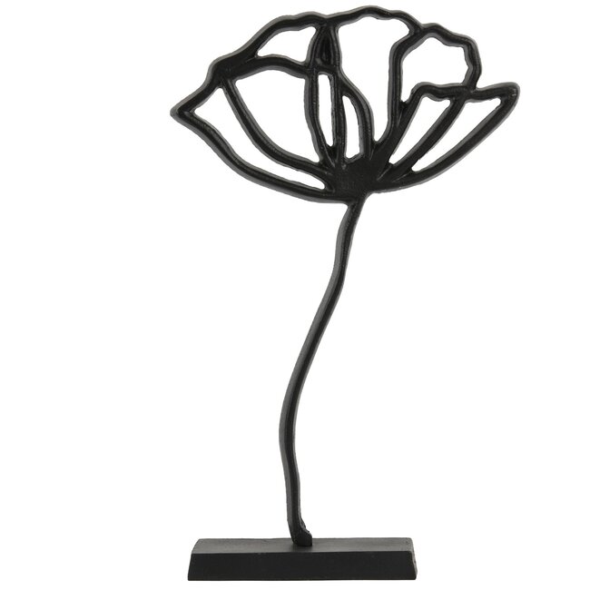 Light en Living Ornament op voet PAPAVERU mat zwart - 2 maten