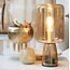 Light & Living Tafellamp LOTTA glas  amber+goud - 2 maten