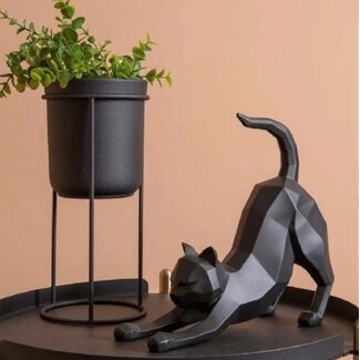 Present Time Ornament Origami kat – Stretching Zwart
