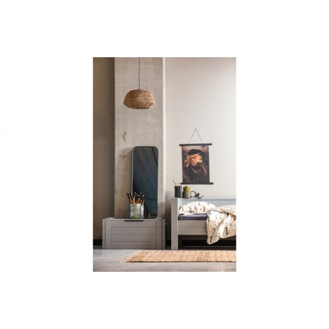 Woood Doutzen spiegel metaal zwart rechthoekig - diverse afmetingen