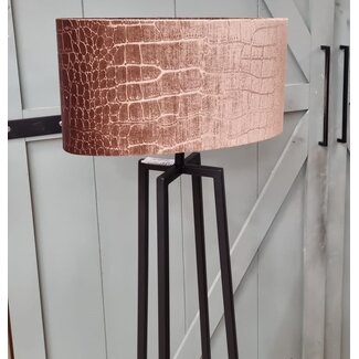 Light & Living Kap ovaal recht smal 38-17,5-19 cm  PRAYA bruin