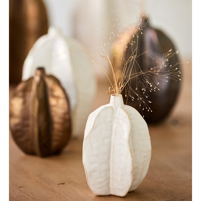 Light en Living Vaas deco AKOSI keramiek  mat koper Ø12,5x20 cm