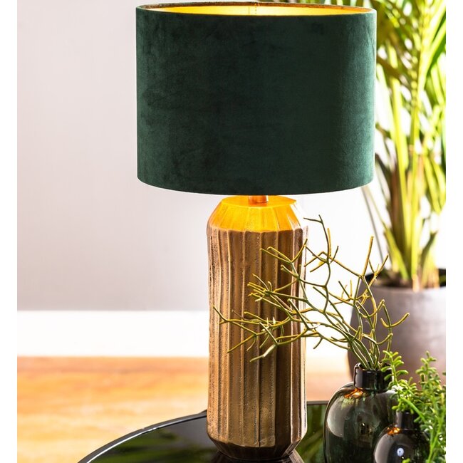 Light en Living Kap cilinder VELOURS dutch green - Diverse maten