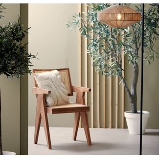 Light en Living Vloerlamp Ø43x164 cm LYRA naturel+mat  zwart