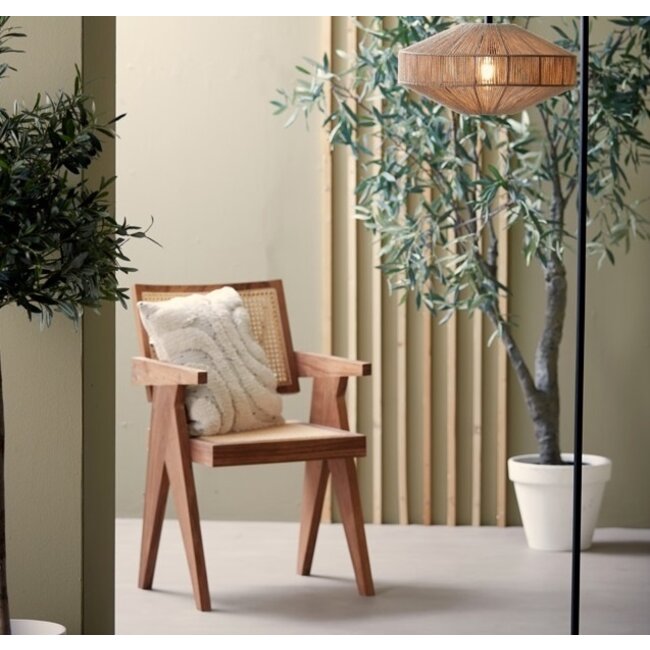 Light & Living Vloerlamp Ø43x164 cm LYRA naturel+mat  zwart