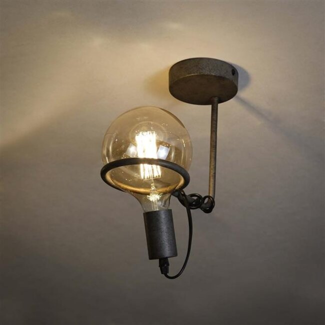 WoonStijl Plafondlamp 1L saturn voor 12,5 cm lichtbron / Oud zilver