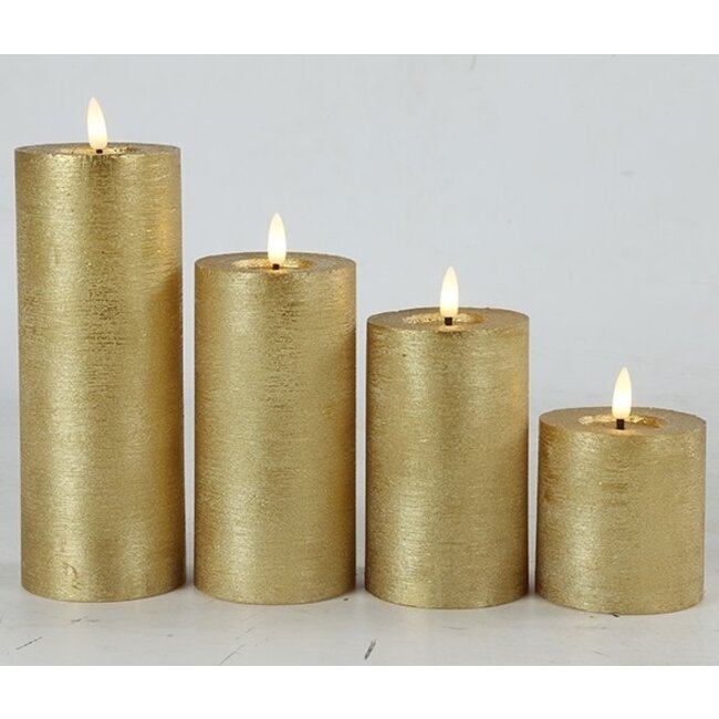 Countryfield LED Licht Kaars Lyon goud - Diverse maten