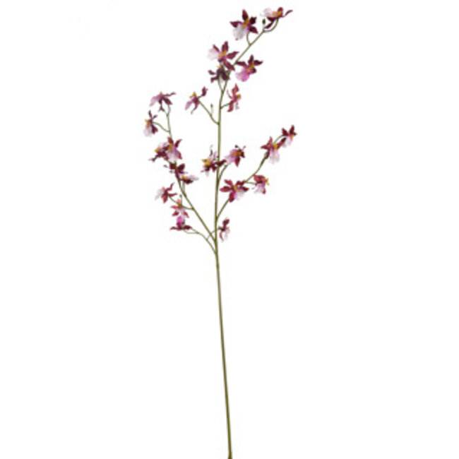 Pure Kunsttak grote dansende Orchidee 100 cm Burgundy