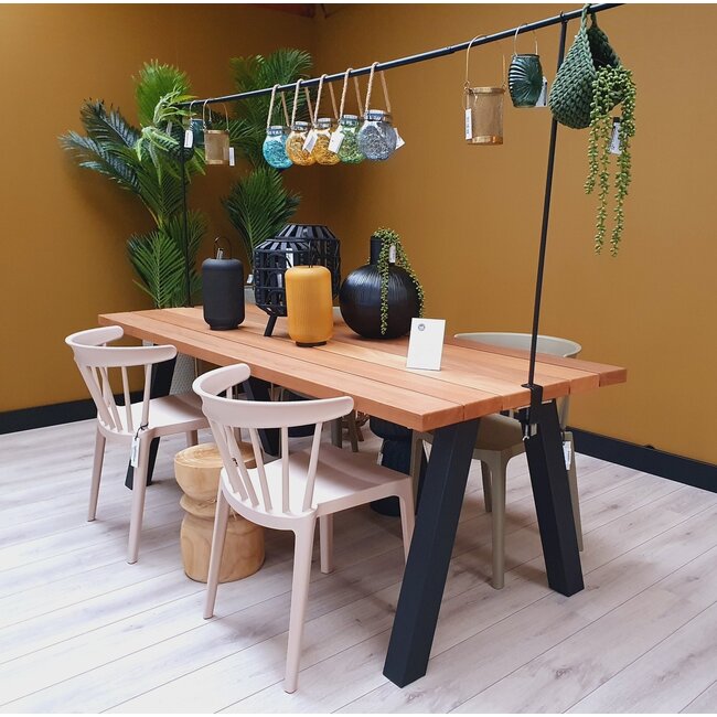 Woood Tablo Outdoor Eettafel Naturel Met A-poot Metaal [fsc]