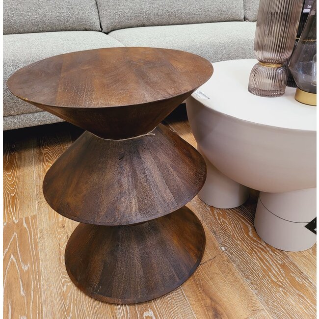 Light en Living Bijzettafel Ø40x50 cm LARUS mango  hout bruin
