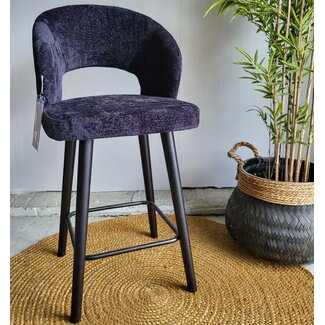 Richmond Interiors  Counterstoel Savoy black chenille - Showroommodel