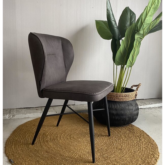 WoonMax Eettafelstoel Beauty Zorro - Cognac, Antraciet en Groen