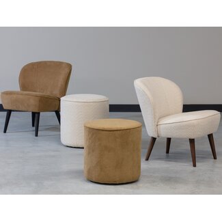 Woood Sara Fauteuil BouclÉ Creme