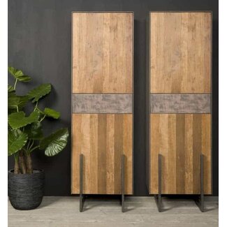 Tower Living Hoge kast Ora teak 2 deurs en 1 lade