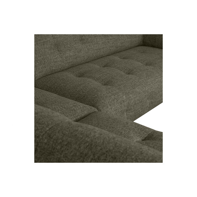 Woood Lloyd Hoekbank Links Grof Geweven Groen Melange