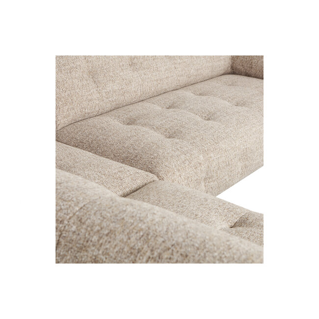 Woood Lloyd Hoekbank Links Grof Geweven Naturel Melange