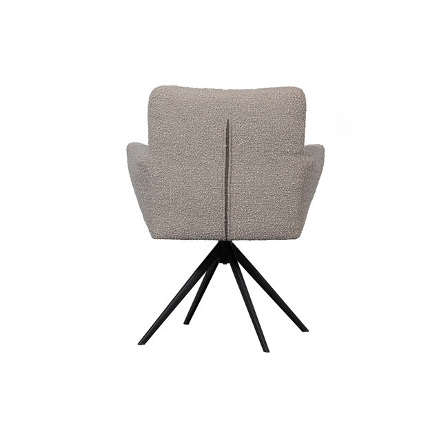 Woood Vinny Draaistoel Met Armleuning Bouclé  Zand