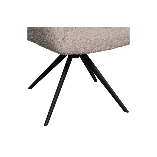 Woood Vinny Draaistoel Met Armleuning Bouclé  Zand