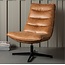 WOOOD Exclusive Nika Draaifauteuil Leerlook Cognac