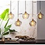 Light en Living Hanglamp 5L 104x20x120 cm RAKEL  antiek brons+smoke