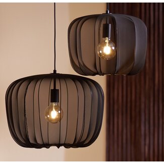 Light en Living Hanglamp Ø40x30 cm PLUMERIA zwart