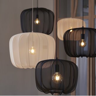 Light en Living Hanglamp Ø60x45 cm PLUMERIA zwart